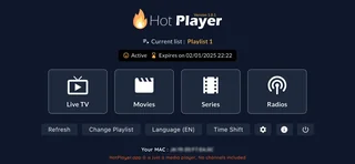 HOT Player: exemplo de uma aplicação leitora de televisão e vídeo.